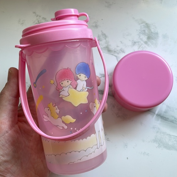 Vintage Sanrio - Little Twin Stars / Kiki and Lala 1989 - water bottle - Picture 3 of 15